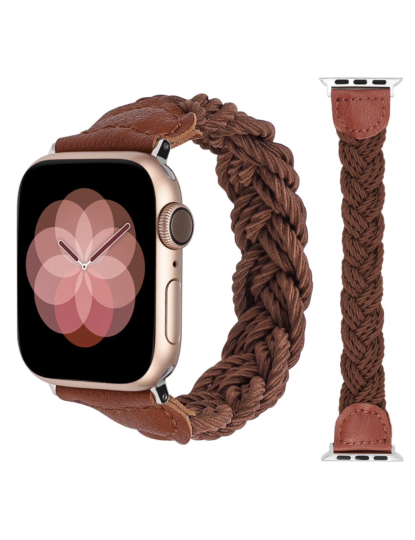 Minyee Compatible with Apple Watch Band Braided 41mm 40mm 38mm 44mm 45mm 42mm 49mm Women, Solo Loop Stretchy Designer Slim Elastic Woven Cute Bracelet for iWatch Ultra 2, Series 9/8/7/6/5/4/3/2/1/SE