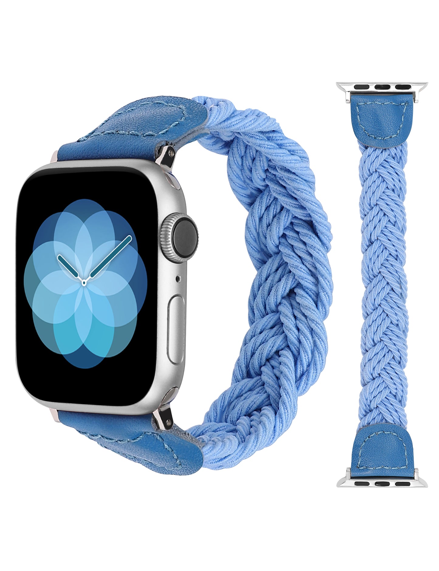 Minyee Compatible with Apple Watch Band Braided 41mm 40mm 38mm 44mm 45mm 42mm 49mm Women, Solo Loop Stretchy Designer Slim Elastic Woven Cute Bracelet for iWatch Ultra 2, Series 9/8/7/6/5/4/3/2/1/SE