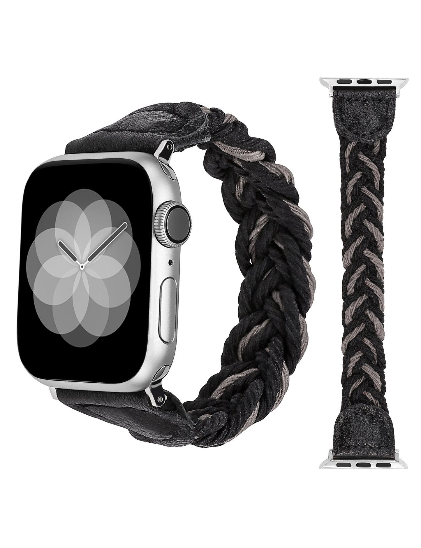 Minyee Compatible with Apple Watch Band Braided 41mm 40mm 38mm 44mm 45mm 42mm 49mm Women, Solo Loop Stretchy Designer Slim Elastic Woven Cute Bracelet for iWatch Ultra 2, Series 9/8/7/6/5/4/3/2/1/SE