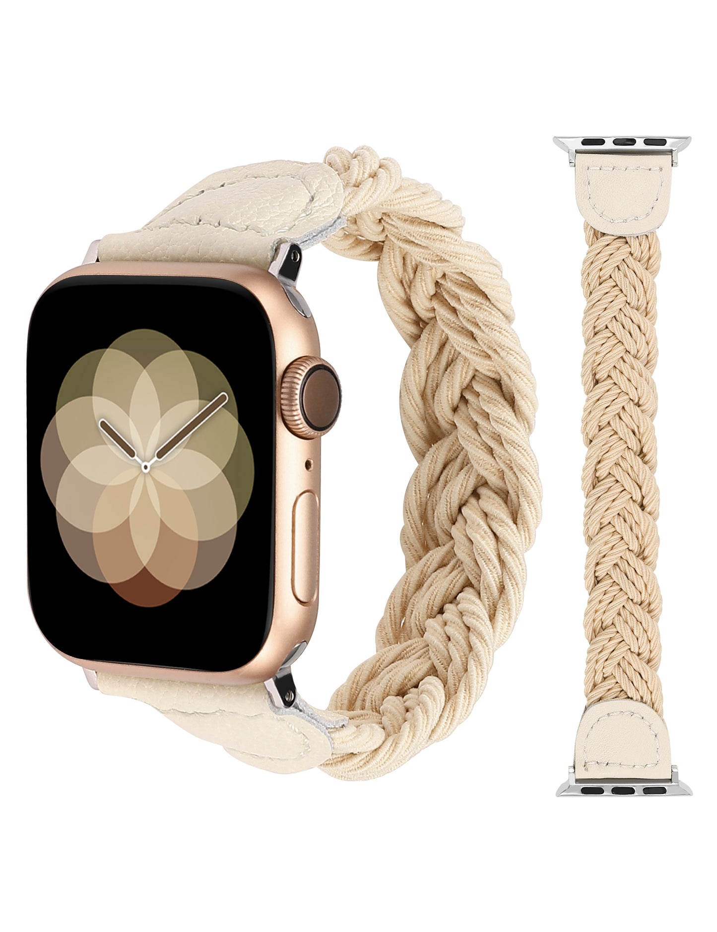 Minyee Compatible with Apple Watch Band Braided 41mm 40mm 38mm 44mm 45mm 42mm 49mm Women, Solo Loop Stretchy Designer Slim Elastic Woven Cute Bracelet for iWatch Ultra 2, Series 9/8/7/6/5/4/3/2/1/SE