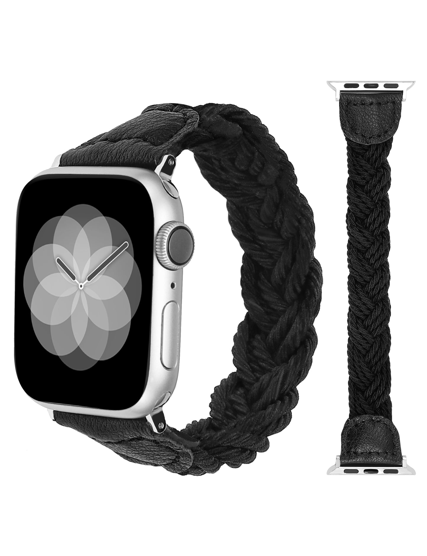 Minyee Compatible with Apple Watch Band Braided 41mm 40mm 38mm 44mm 45mm 42mm 49mm Women, Solo Loop Stretchy Designer Slim Elastic Woven Cute Bracelet for iWatch Ultra 2, Series 9/8/7/6/5/4/3/2/1/SE